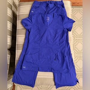 NRG Stretch Blue Scrub Set XS